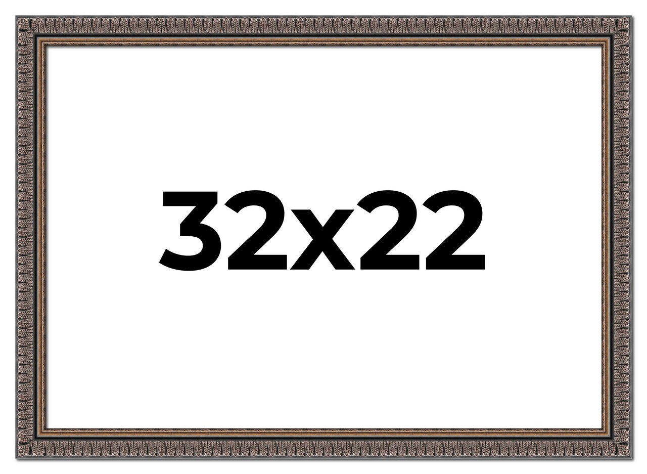 Ornate Black Picture Frame - UV Acrylic, Backing Board, Hanging Hardware Included